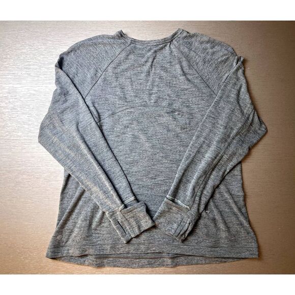 Lululemon It's Rulu Run Long Sleeve Shirt Women's Gray Size 20 New Active Wear - Picture 6 of 8